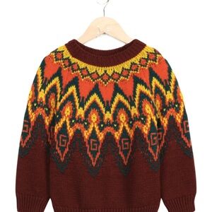 Gucci Colorful Knit Sweater with Geometric Pattern sz youth 12